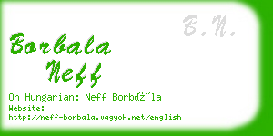 borbala neff business card